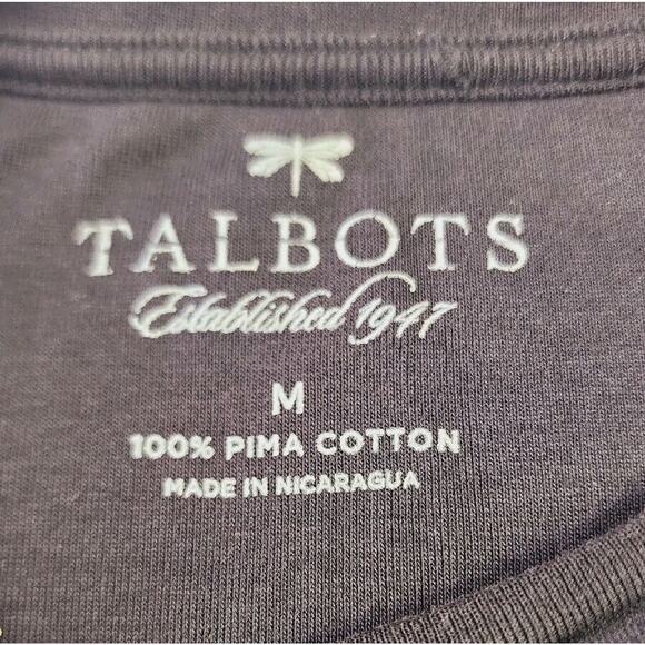 Talbots Pima Cotton DANCE Black T-Shirt Rhinestone Embellished Top Med 90s Y2K - Picture 4 of 7